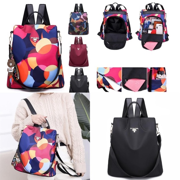 🎈Poaba Colorful Antitheft Oxford Backpack NWT 🎈 - Picture 8 of 12